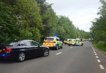 Pedestrian taken to Nevill Hall after road collision