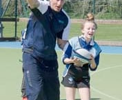 Pupils get tips from rugby star