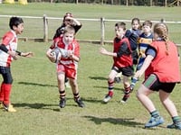 Kids get to grips with rugby at Drybrook