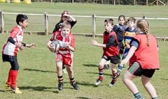 Kids get to grips with rugby at Drybrook