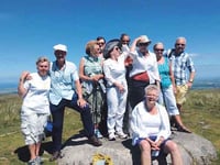 Strollers on a high in the Preselis!