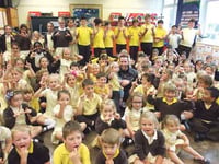 Surprise visitor for St. Teilo’s as Jay goes back to school