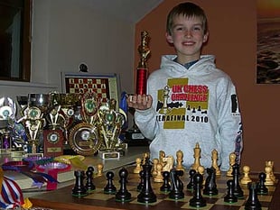Theo takes part in the Devon Junior Chess Championships