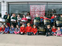 Steel band plays for customers