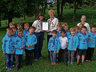 Liz's 40 years’ service for Launceston Scouts recognised