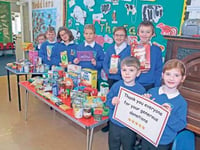 Launceston Foodbank benefit from Lifton Primary School's generosity