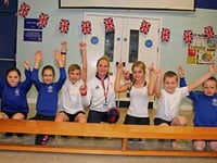 Olympic diver Sarah Barrow visits Windmill Hill Academy in Launceston