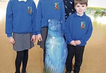 Lifton pupils welcome Mr Bilberry the otter ahead of moor display