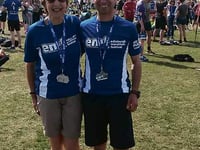 Kevin and Vin complete marathon