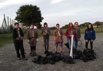 Scouts join BRAG for litter pick