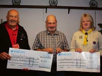 Vintage rally cheques presented