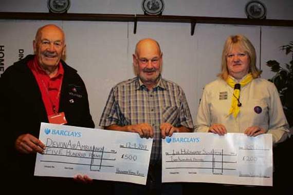 Vintage rally cheques presented