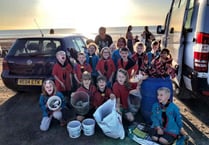 Scouts join in with Widemouth beach clean