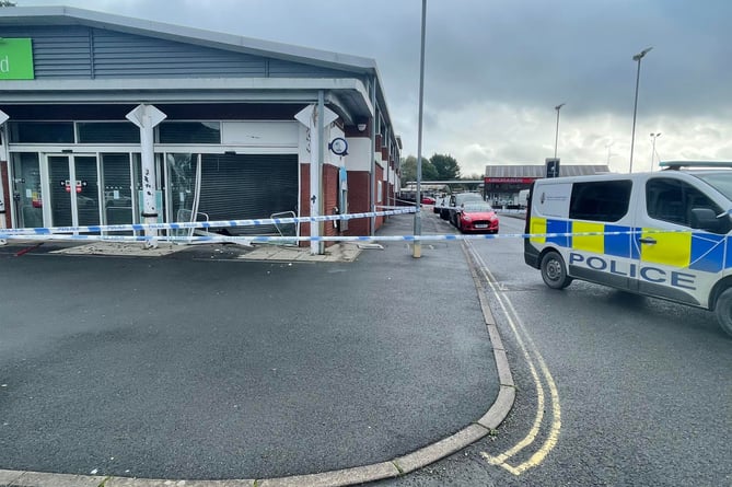 Co op on the Newport Industrial Estate following an accident 