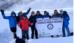 Local man attempts to break record on top of mountain 
