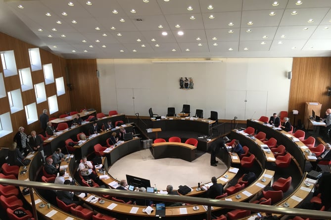 Cornwall Council debate room