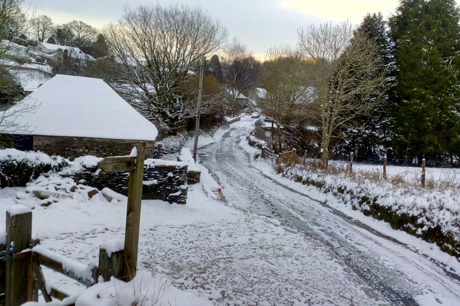 Snow scene North Cornwall