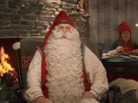 Santa Claus delivers Christmas message to the world
