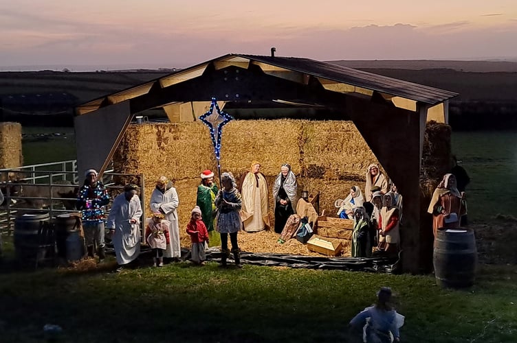 People came together from across the churches and communities of St Teath and Delabole and further afield to put on a live Nativity