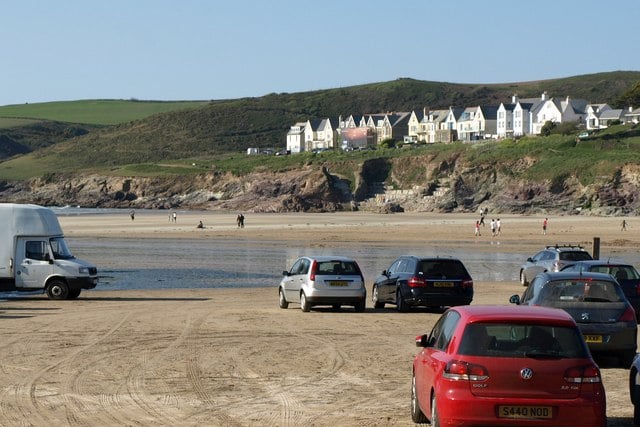 Polzeath Car Park, one of the tourist hotspots in Zone A