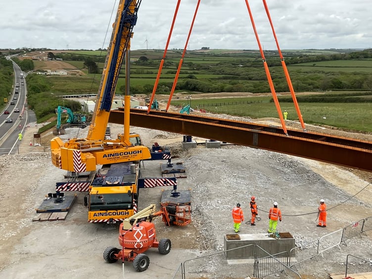 Preparation work taking place for the installation of the new Tolgroggan overbridge
