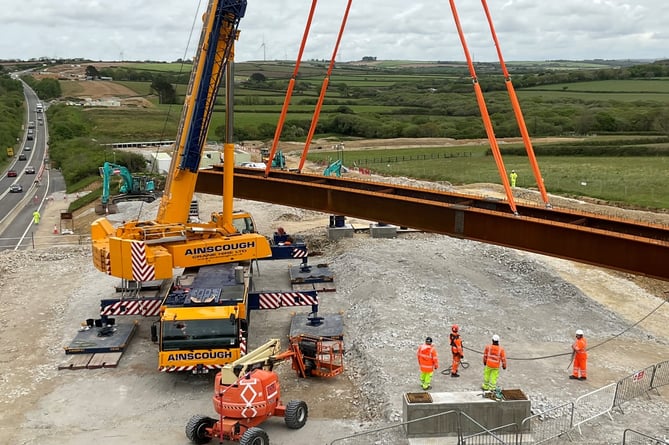 Preparation work taking place for the installation of the new Tolgroggan overbridge