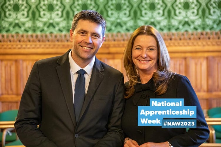 Scott with Gillian Keegan, The Education Secretary