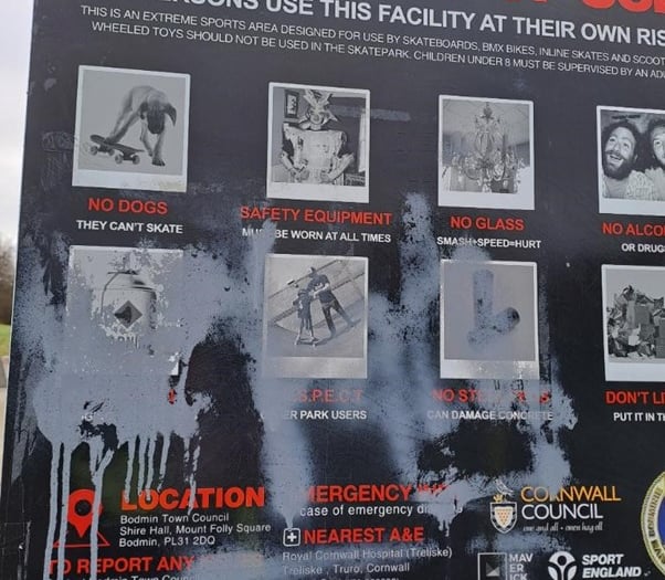 Skate park targeted by graffiti vandals