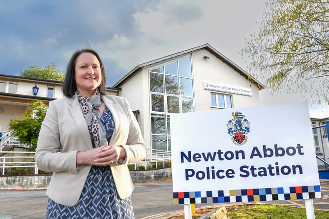 Alison Hernandez at Newton Abbot Police Station