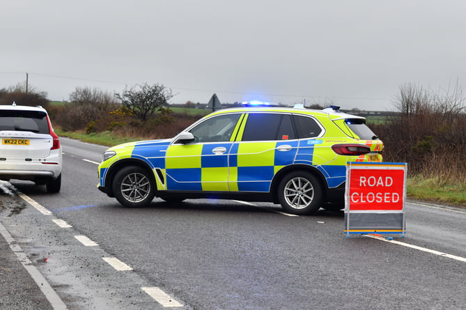 The A39 near Wainhouse Corner was closed on March 12 following a collision between two vehicles and a motorcycle