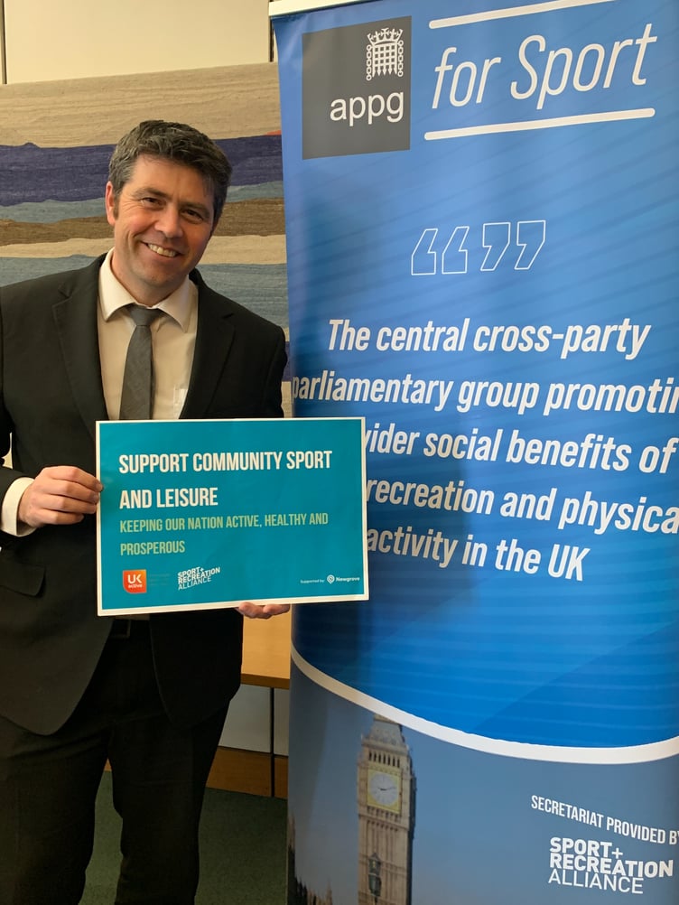 Scott Mann, the MP for North Cornwall at the APPG for Sport recently