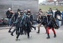 Morris dancers celebrate St Piran's Day in Bude 