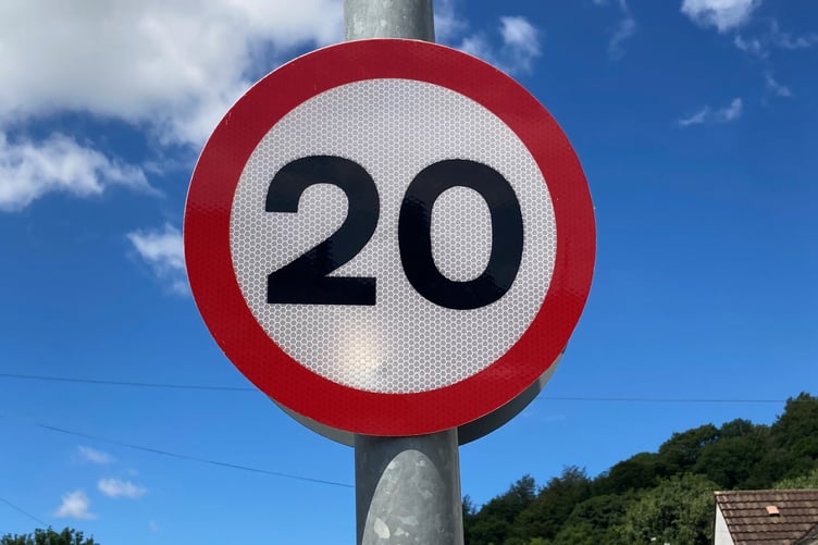 20mph sign