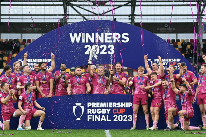 Exeter Chiefs lift the Premiership Cup