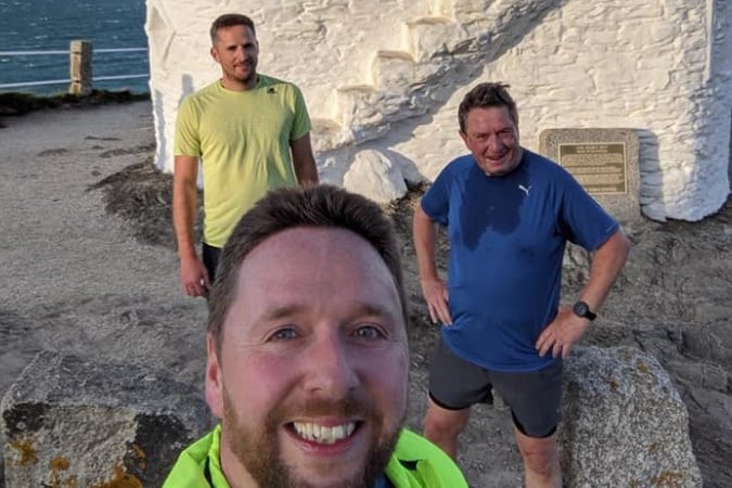 Matt, Martin and Phil Bunt, who are running the half marathon