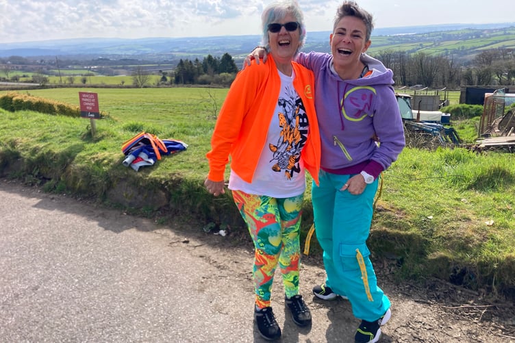 Gwennie Froment and Liz Lazenbury
Zumba Party in Calstock Town Hall for Cornwall Air Ambulance