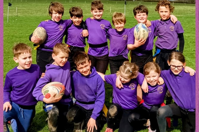 Mary Tavy and Brentor Primary were the tag rugby trophy winners