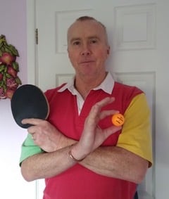 Dave from Launceston hosting a 24 hour table tennis event for charity