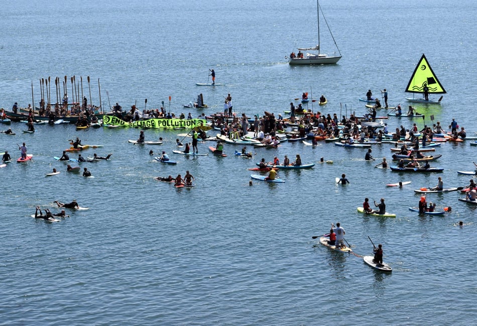 Surfers Against Sewage rally water users for 'Paddle Out Protest'