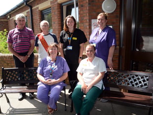 Holsworthy hospital garden seat revived