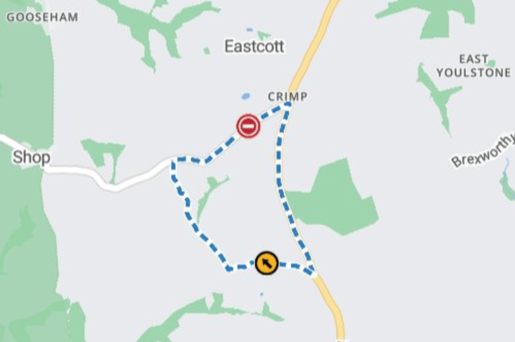 The road closure map