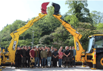 Students get a peak behind the curtain at JCB headquarters