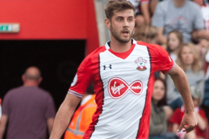 Jack Stephens  in action during Southampton vs Sevilla 2017