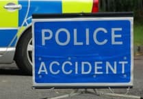 Car left on its roof following collision in Holsworthy