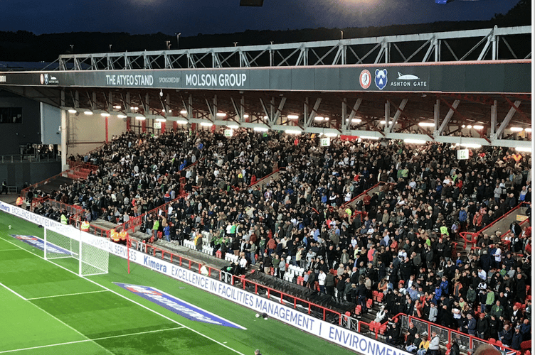 Argyle fans at Ashton Gate
