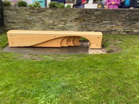 Bude 'wave benches' built from remnants of Triangle tree unveiled