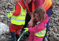 Bude students do their bit with beach litter-pick