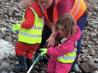 Bude students do their bit with beach litter-pick
