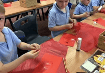 Launceston students make their own poppies for Remembrance