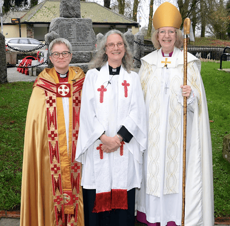 ArchdeaCon of Barnstaple Verena Breed, Rev Alison Hardy and the Bishop of Crediton Jackie Searle. Picture: Rodney Parrish
